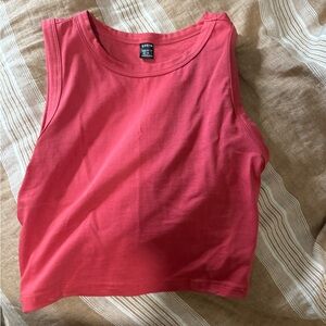SHEIN Pink Sleeveless Crop Tank Top